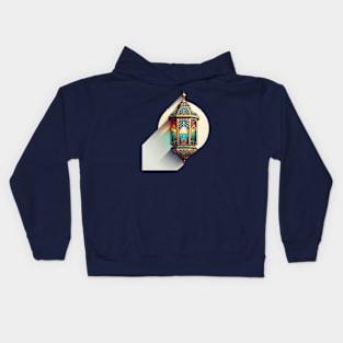 Arabic Elegance: A Kaleidoscopic Lantern Kids Hoodie